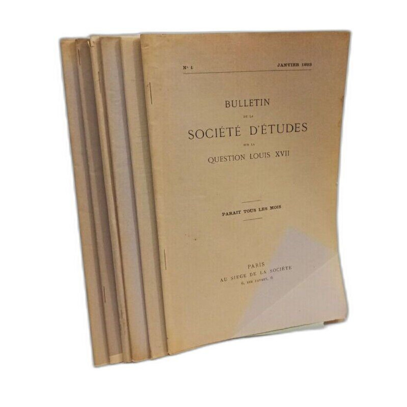 Bulletin de la société d'études sur la question Louis XVII -...