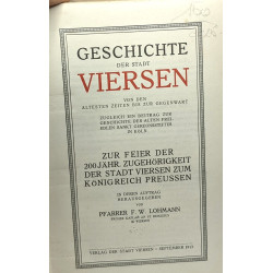 Geschichte der stadt Viersen von den ältesten zeiten bis zur...