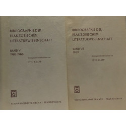 Bibliographie der Französischen literaturwissenschaft Band I II...