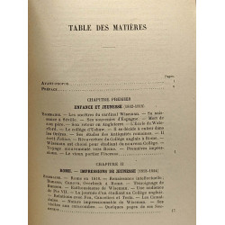 Le cardinal Wiseman sa vie et son temps - 1802-1865 tome un et...