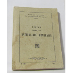 Textes relatifs à la nationalité française