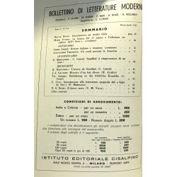 Bollettino di letterature moderne - università "luigi bocconi"...
