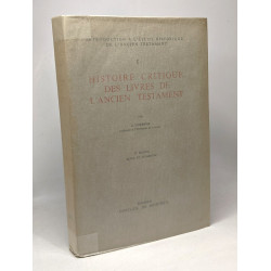Histoire critique des livres de l'ancien testament - tome I -...