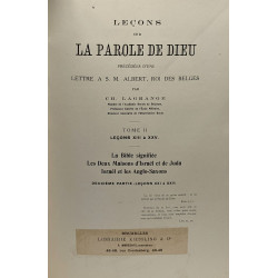 Leçons sur la parole de Dieu précédées d'une lettre à S.M. Albert...