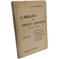 L'anglais au brevet supérieur. Ecrit et oral. 1920-1923 : W.Irving...