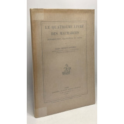 Le quatrième livre des Machabées - introduction traduction et...