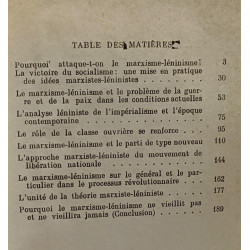Le marxisme-léninisme doctrine vivante et agissante - réponse aux...