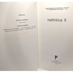 Hethitica X / bibliothèque des cahiers de l'institut de...