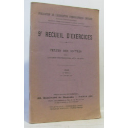 9e recueil d'exercices - textes des dictées faites à l'examen...