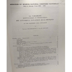 La variabilité (morphologique et physiologique) des littorina...