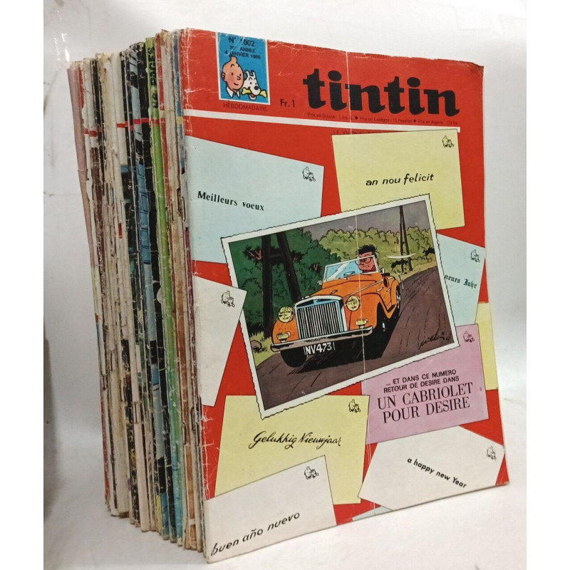 Tintin hebdomadaire - 20e ANNEE - 39 numéros - N°1002 à 1052 (N°...