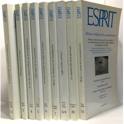 9 numéros de la revue Esprit année 1996 n°2 à 11 - le...