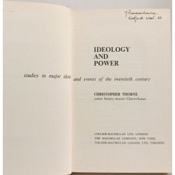 Ideology and Power: Studies in Major Ideas and Events of the...