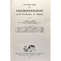 Vocabulaire de psychopédagogie et de psychiatrie de l'enfant