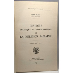 Histoire politique et psychologique de la religion romaine