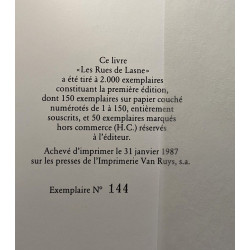 Les rues de Lasne (avec son plan sur carte dépliante séparée)...