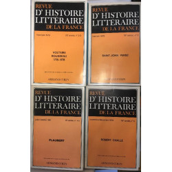 31 numéros de la Revue d'histoire littéraire de la France entre...