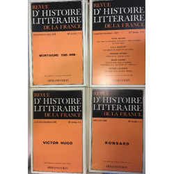 31 numéros de la Revue d'histoire littéraire de la France entre...