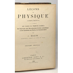 Leçons de Physique - compléments - deuxième fascicule - élèves de...