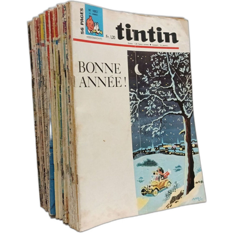 Tintin hebdomadaire - 21e ANNEE 49 numéros - N°1053 à1104 (numéros...