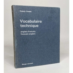 Vocabulaire technique : anglais-français français-anglais...