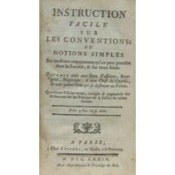 Instruction facile sur les conventions ou notions simples sur les...