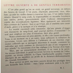 Lettre ouverte à de gentils terroristes