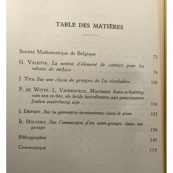 Bulletin de la société mathématique de Belgique - TOME X...