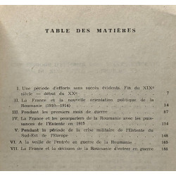 Les relations politiques roumano-françaises au début du XXe siècle...