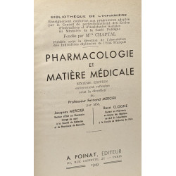 Pharmacologie et matière médicale 6e édition + Soins à donner aux...