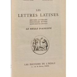Les lettres latines - I: période de formation époque cicéronienne...