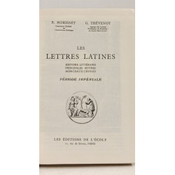 Les lettres latines - I: période de formation époque cicéronienne...