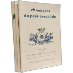 Chroniques du pays beaujolais - Bulletin N°15-16-17 - 1991-1992-1993