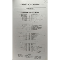 Europe N° 913 Mai 2005 83e : Littérature de Bretagne