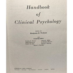Handbook of clinical psychology