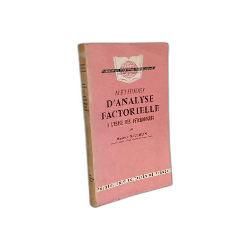 Méthodes d'analyse factorielle à l'usage des psychologues