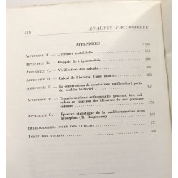Méthodes d'analyse factorielle à l'usage des psychologues