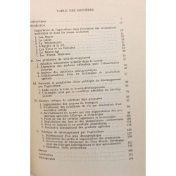 Agriculture premier imperatif du developpement - etude pour le...
