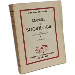 Manuel de sociologie - TOME PREMIER