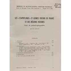 Les staphylinus et genres voisins de France et des régions...