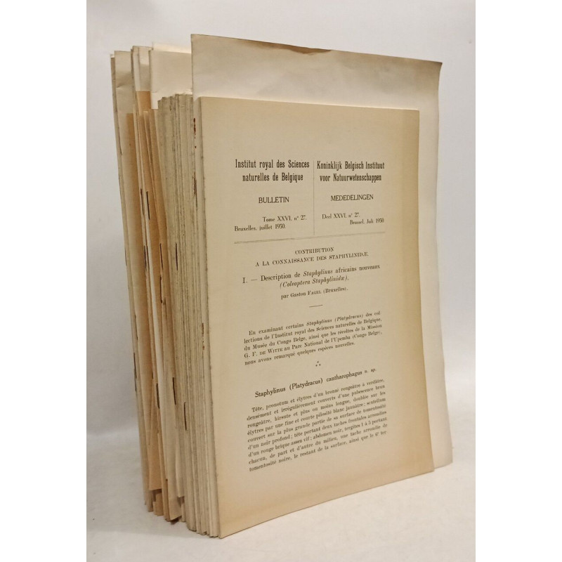 Contribution à la connaissance des staphylinidae - 61 Bulletins...