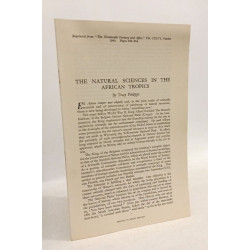 The natural sciences in the african tropics - EXTRAIT p. 233-244 -...