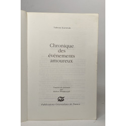 Chronique des Evenements Amoureux
