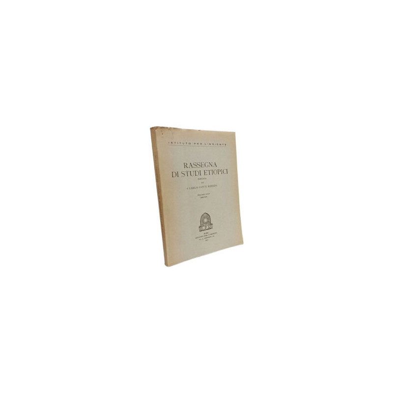 Rassegna di studi etiopici - VOLUME XXIV 1969-1970