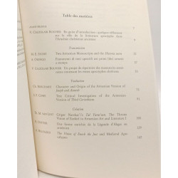 Apocryphes arméniens - actes du colloque international sur la...