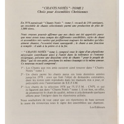 Chants notés - TOME 2 - selection pour assemblées chrétiennes