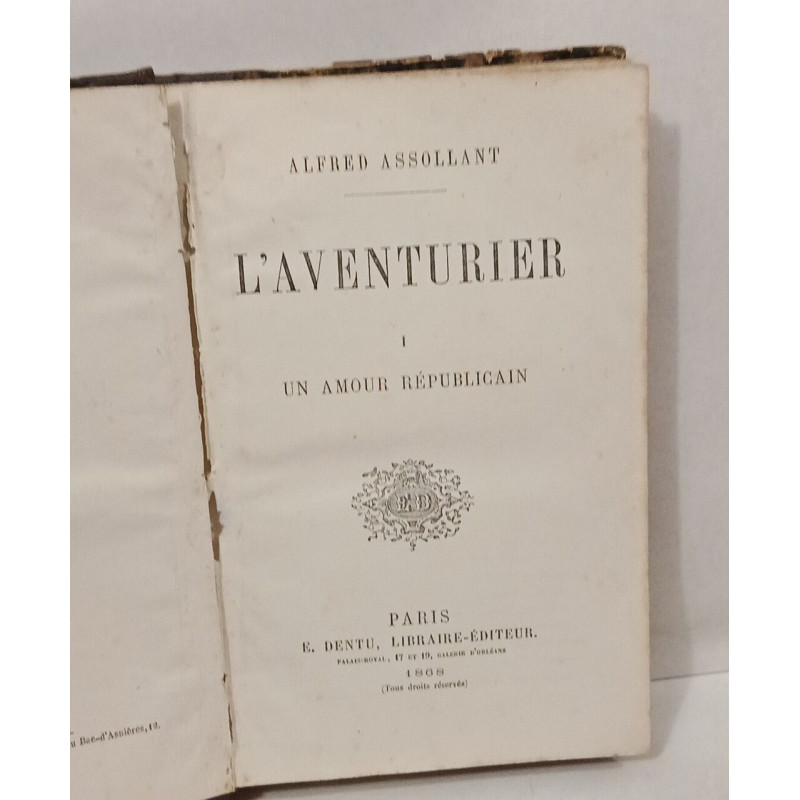 L'Aventurier vol.1 (un amour republicain)