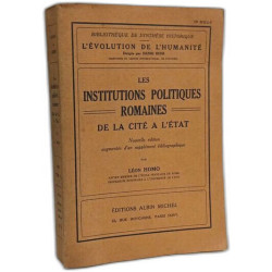 Les institutions politiques romaines de la cité à l'état