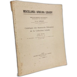 Catalogue des Manuscrits Éthiopiens de la Collection Griaule -...