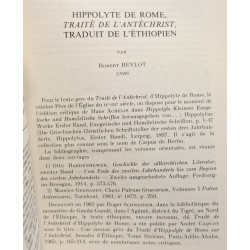 Hippolyte de Rome traité de l'antéchrist traduit de l'éthiopien...